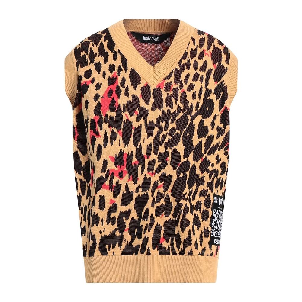 Just Cavalli Leopard Print Knit Jumper Vest